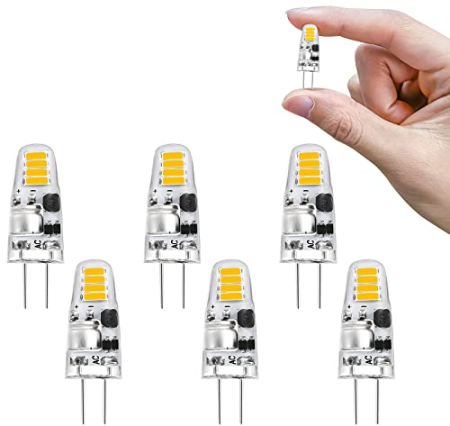 I-SHUNFA G4 LED Lampen Natürliches Weiß 4000K 12V 1.2W LED Birnen Ersatz 15w Halogen Glühbirne,für Schlafzimmer, Küche Dunstabzugshaube, Esszimmer(6er Pack)