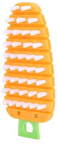 Gemüsebürste, Gemüse Reinigungsbürste, Karottenform Gemüsebürste, 14x6 cm, Kartoffelbürste mit Aufhängeloch, Flexible Obstbürste für Küchenreiniger, aus PP+PE, zum Schrubben Gemüse,Kartoffeln(orange)