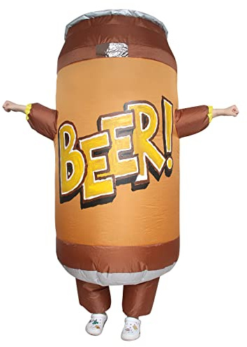 JASHKE Inflatable Beer Costume Inflatable Halloween Costumes Fancy Dress for Adult