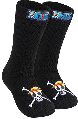 One Piece Calze a Pantofola - Calze Antiscivolo Calde Taglia Unica - Gadget Anime per Ragazzi