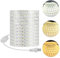 LED Strip Lights 20M - Dimmable High Brightness 220V AC,3000 Lumen,IP65 Waterproof, 3000K/6500K Color Temperature with 3 Colors, Cuttable String Light for Bedroom,Kitchen and Outdoor Decoration