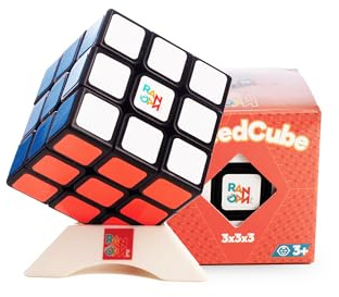 RANDAN Speed Cube, Randan Cube 5.5 x 5.5 cm, Original Speed Cube, Anti-Stress Game, Training of the Mind, ABS Magic Cube, 3 x 3, with base.