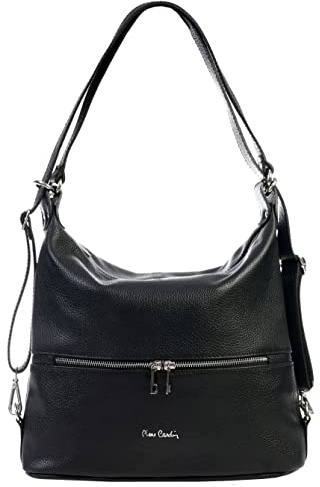 PIERRE CARDIN Damentasche, aus Leder, aus echtem Leder, hergestellt in Italien, Shopper, groß, klein, Schulter, multifunktional, elegant, Damentasche, Shopper, Schultertasche, Multifunktion