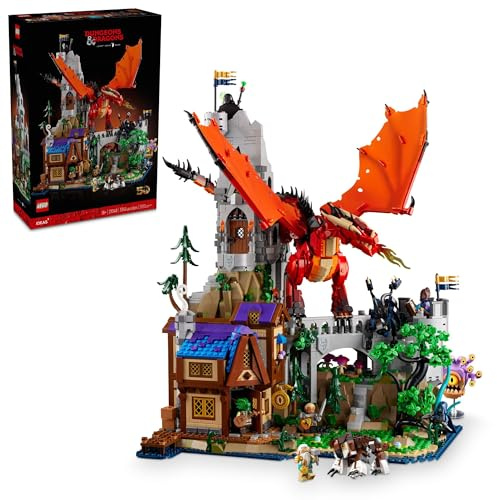 LEGO Ideas Dungeons & Dragons : Red Dragon's Tale Kit de construction pour adultes, idée cadeau Donjons et Dragons, modèle fantastique à construire et à afficher, créé en collaboration avec Wizards of