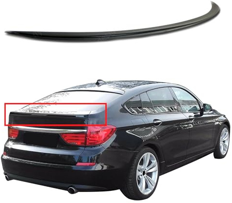 Bakspoiler spoilerläpp för BMW F07 GT 5 smal design svart glans