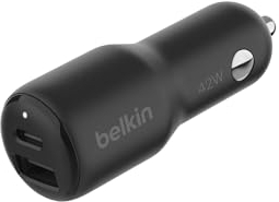 BELKIN Chargeur Voiture USB-C PD 42W (Noir)