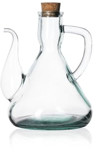 Huilier en Verre pour Huile d'olive | Distributeur Huile d'olive | Bouteille Recipient pour huiles vinaigre | Bouteille Huile Olive Bec verseur Huile d'olive vinaigrier cuisine (1000 ML)