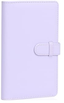 108 fickor fotoalbum kompatibelt med Fujifilm Instax Mini LiPlay 99 12 11 evo 40 90 70 50S 26 25 9 8+ 8 7S kamera, mini fotoalbum för 54 x 86 mm (2 x 3) bilder (Lilac Purple)
