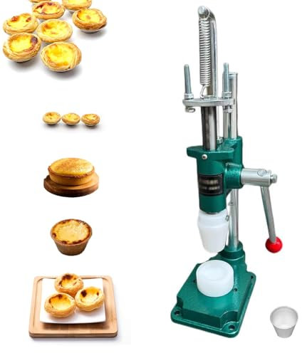 Máquina de prensado manual de tartas de huevo con taza de tarta, prensa manual para hacer tartas, piel de huevo, crema pastelera, máquina formadora de conchas, ideal para el hogar, pastelería, fácil