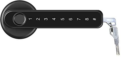 Ejoyous Impronta Digitale per Serratura, Serratura Elettronica 4 in 1 Serratura Intelligente per Porta Smart Lock con Tastiera Touch per Camera da Letto, Hotel, Ufficio, Casa (BLACK)