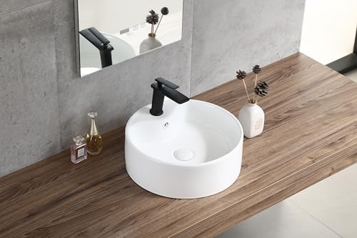 Home Round Countertop Ceramic Wash Basin (White Finish) CUPC Certified