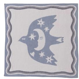 Barefoot Dreams® CozyChic® Desert Bird Receiving Blanket, Sea Spray Multi, 30x30
