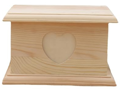 Shuade Caja de cenizas para cremación funeraria para mascotas con marco de fotos, urnas de madera, ataúd de recuerdos, caja de almacenamiento pequeña para regalo conmemorativo