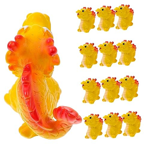 FCXDMY 12 Harts drakefigurer tecknad stil drake Desktop små statyer hemprydnad present