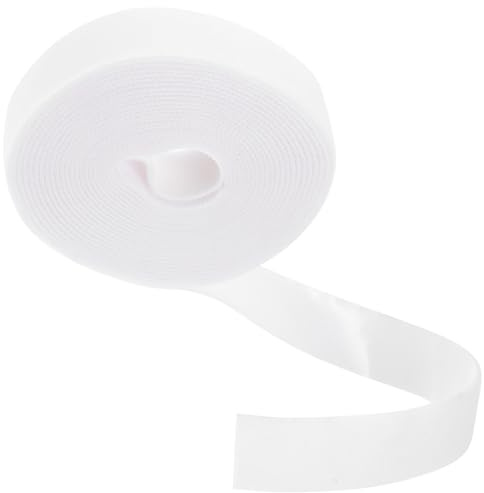 Veemoon Nastro Adesivo a Strappo Gancio e Anello per Fissaggio Reti da Calcio, Striscia Autoadesiva Riutilizzabile 5m X 2,5cm, Forniture per Cucire e Fascette Fermacavi per Uso Domestico
