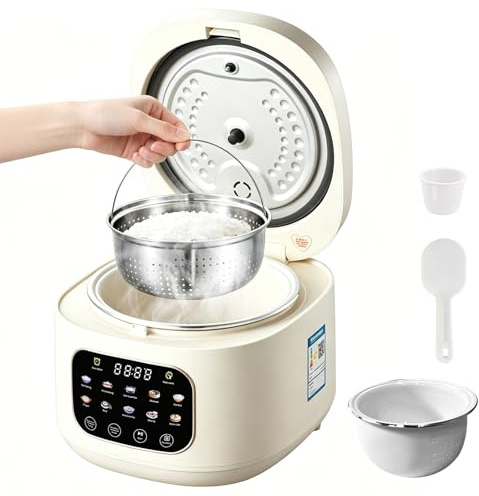 Arrocera Low Sugar 3L, Rice Cooker con Función de Bajo Carbohidrato y Vaporera, Arrocera 10 en 1 con Temporizador de 12 Horas y Función de Mantenimiento del Calor 24 Horas, Fácil de Limpiar