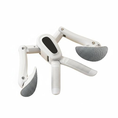 Milageto Entraîneur de Force des Bras Appareil de Musculation Bras Poitrine Dos Cuisses Toner de Muscles Équipement à Résistance Réglable Ressort Confort Prise , Gris