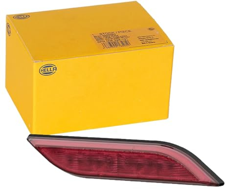 HELLA 2NE 013 343-021 Retronebbia, Shapeline Style Slim, LED, 24/12V, incollato, colore diffusore luce rosso, Spina AMP, 2a... poli, posteriore Dx