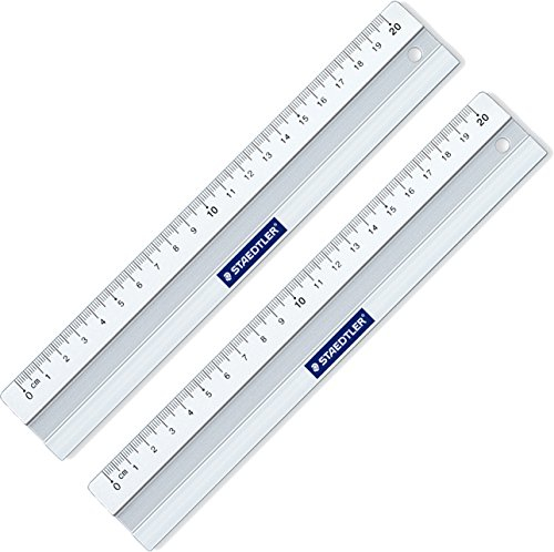 2 Stück Staedtler 563 Lineal Metall (20cm)