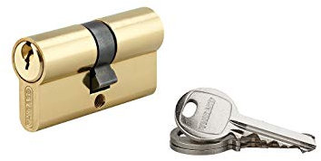 Cilindro europeo a doppia entrata SA 30X30mm, vite 50mm, antisfilamento, ottone, 3 chiavi - THIRARD