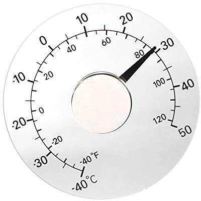 TIEMORE Termómetro De Ventana De Pared Transparente Hogar Interior Exterior, Termómetro De Ventana Autoadhesivo, Monitoreo De Temperatura Puntero Impermeable Transparente