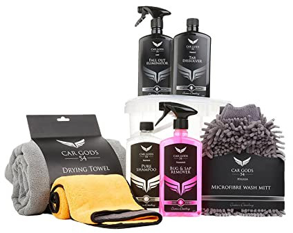 Car Gods Paintwork Bug Sap, Tar, Iron Fallout, Remover & Shampoo Car Wash kit