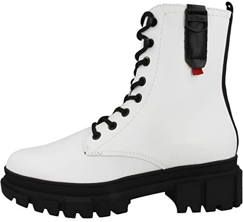 s.Oliver Damen 5-5-25214-27 Stiefelette, Weiß, 38 EU