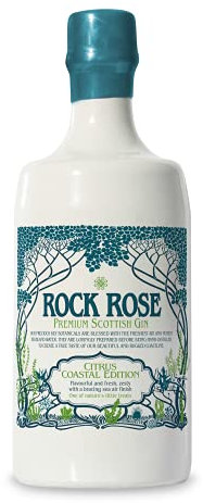 Rock Rose Gin Citrus Coastal, 70cl | 41.5% ABV | Flavourful & Fresh | Handcrafted in Scotland