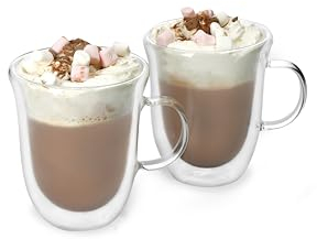La Cafetiere Lot de 2 verres à chocolat chaud double paroi 350 ml