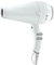 LanaiBLO Metallic White Ionic Hairdryer – 2400W Professional Power Hair Dryer, Salon Quality Blow Dryer for Women & Men, Ceramic Tourmaline, Lightweight with Nozzle Attachments