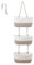 3-Tier Over the Door Hanging Organiser, Cotton Rope Woven, Door Storage with Hook for Bedroom, Nursery (D)