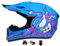 Motocross Fullface MTB Helm Kinder, ABS-Schale, Kinder Motocross Helm, Dirt Bike Helm, Herren ATV Motorradhelm MX Enduro, Motorradhelm Motorrad Downhill Helm, Mit Handschuhe Maske Brille (Color : Blu