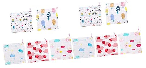 ifundom 10 Piezas Toalla de Cara Toallas de baño para niños Toallas de baño Infantiles Baberos de Bebe Toallas de Bebe toallita de Bebe Toalla de 6 Capas impresión pañuelo Alta Densidad