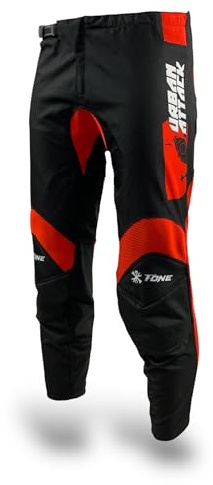 TLA T-One Pantaloni Moto Cross, Enduro, Quad, robusti, Leggeri. Taglie sino 46-6XL per Uomo, Donna, Bambino. Abbigliamento Moto, Tuta Motocross, Enduro, Quad