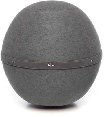 Bloon Siège Ballon Bureau Ergonomique Premium| Déperlant, Anti Mal de Dos, Anti-dérapant, Anti-tâches & Ultra-résistant | Fait à la Main au Portugal | Couleur Gris Silice | 55 cm