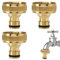 Gartenschlauch Hahnverbinder Kupplung 1 Zoll, Wasserhahn Adapter, Gartenschlauch Schnellkupplung, Messing Wasserschlauch Fitting, Anschlüsse Innengewinde Adapter, Steckkupplung für Gartenschlauch