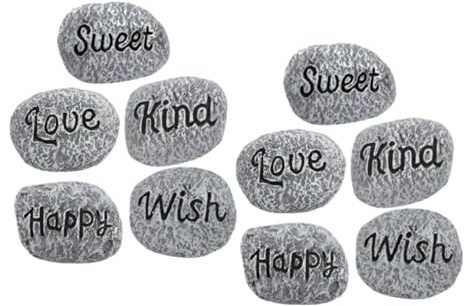 CLISPEED 10pcs Polished Natural Landscape Rocks Reusable Aquarium Stones Decorative Pebbles for Flowerpots Fish Tank Garden Features