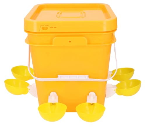 Set abbeveratoio automatico per polli, kit erogatore abbeveratoio per pollame, mangiatoia autoalimentante a basso versamento per polli, uccelli, anatre, oche, tacchini, include 1 (Tazze d'acqua