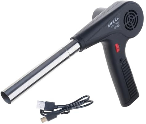 Soffietto elettrico, barbecue portatile, ventilatore ad aria, avviamento a carbone, 5 velocità, caminetti, soffietto, soffiatore, soffiatore d'aria