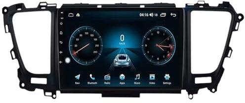 Autorradio Multimedia GPS Auto Inalámbrico Android 14 para Kia Carnival 3 YP 2014-2021 Unidad Principal de 9 Pulgadas con Pantalla táctil GPS Bluetooth WiFi FM cámara de reversa (6 GB + 128 GB).