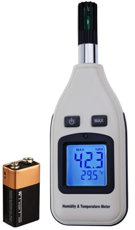 GAIN EXPRESS Misuratore di umidità e Temperatura Digitale palmare 0~100% RH / -30~70 ° C (-22~158 ° F) Display LCD Retroilluminazione umidità Termometro igrometro Termometro Piccolo misuratore