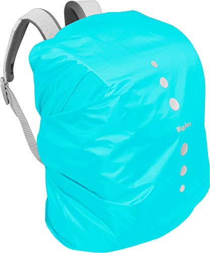 Playshoes Unisex Kinder Regenhülle für Rucksack Regenschutzhülle, Türkis, M