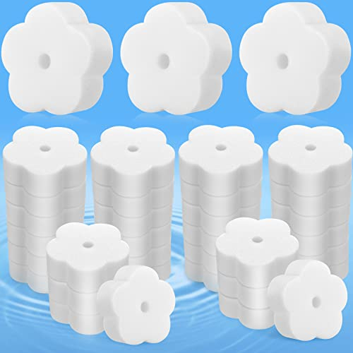 40 Pezzi Spugne Assorbente per Olio Strumenti per la Pulizia Spugna Filtrante per Vasca Idromassaggio, Piscine e Spa (Stile a Stella)