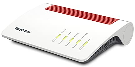 AVM FRITZ!Box 7590 AX (Wi-Fi 6 Router mit 2.400 MBit/s (5GHz) & 1.200 MBit/s (2,4 GHz),bis zu 300 MBit/s mit VDSL-Supervectoring 35b,WLAN Mesh,DECT-Basis,ISDN-S0-Anschluss,geeignet für Deutschland)