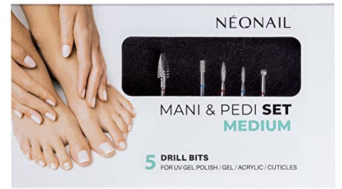 NÉONAIL Fräser Bits Set MEDIUM - Nagelfräser - Bit Set - Maniküre Set - Sets - Nagelse - Nagelfräser Für Gelnägel - Fräser Für Gelnägel - Pediküre Set - Nail Set - Nägel Set - Zubehör - Fräser