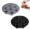 PFLYPF Stampo per torta in silicone, 2 pezzi, vassoio pieghevole stampo per torta friggitrice ad aria, vassoio per muffin a 7 fori, stampo da forno antiaderente (nero, grigio)