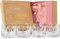 GLASSIQUE CADEAU Vintage Art Deco Rum, Gin, Tequila Rocks Kristall Cocktailgläser | 4er Set | 325 ml Stapelbare Kurze Lowball Tumbler Kristallgläser für Cocktails