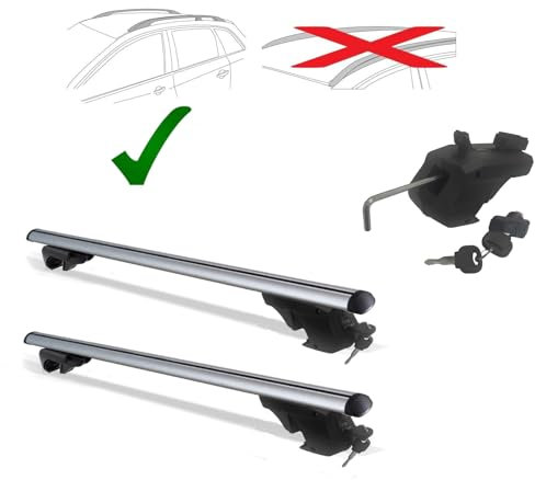 Susy Shop® BARRE PORTAPACCHI PORTATUTTO UNIVERSALI AUTO CON SERRATURA ANTIFURTO 135CM O 120CM DESIGN REGISTRATO (135 centimetri)