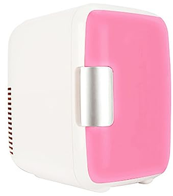MegLob Fridge Portable Compact 4L, Mini Congélateur À Insuline De Lait Maternel Chaud Et Froid, Cosmétique De Poche Et Réfrigérateur De Beauté, Incubateur De Café,Rose