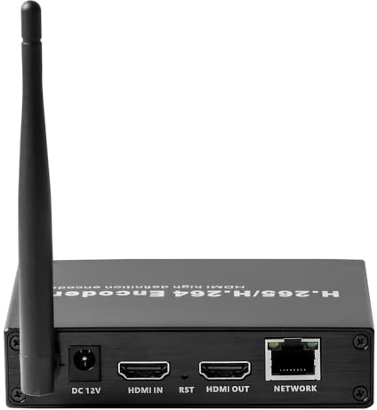 EXVIST H.265 1080P WiFi HDMI-videokodare med Loopout för Livestreaming till YouTube, Facebook - SD-kortplats max.128GB DDNS HTTP RTMP TS UDP Kompatibel med ONV/HK